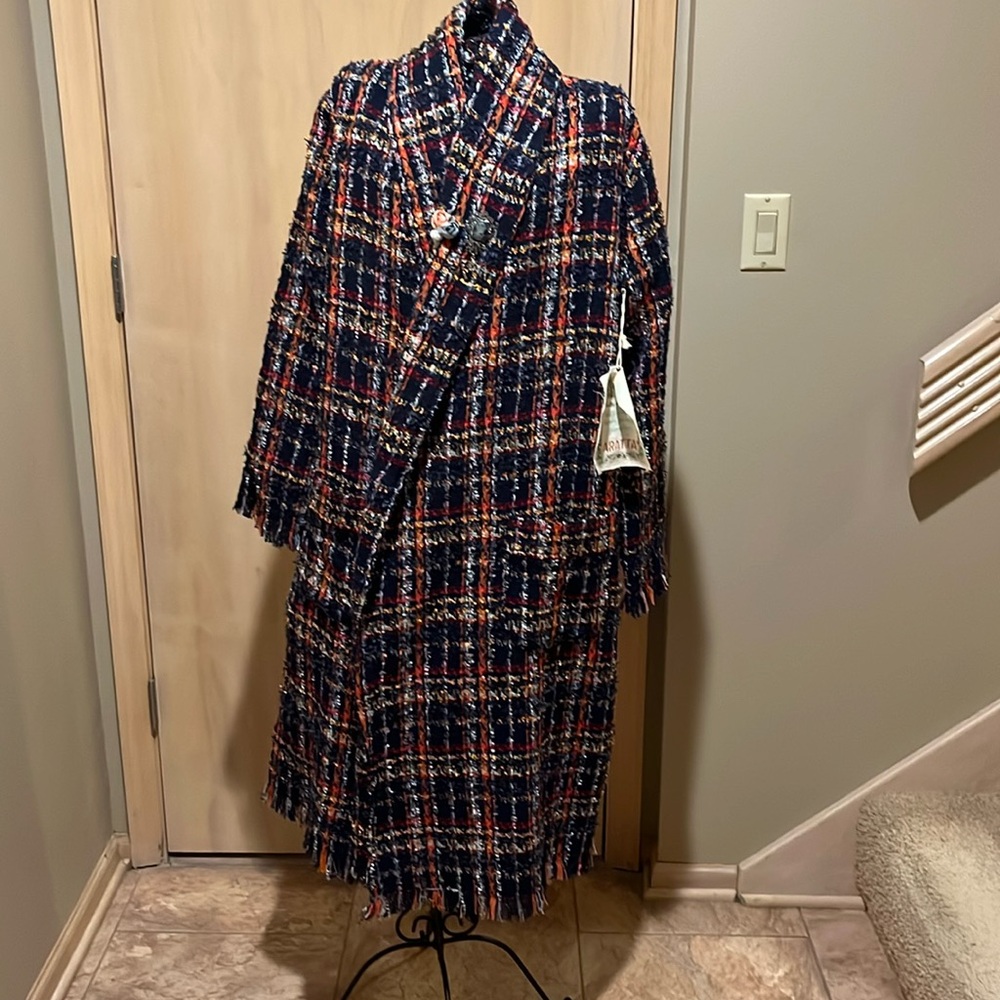 Plaid wool Aratta coat 
Never worn oversized
